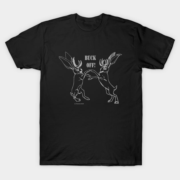 Sparring Jackalopes, Light T-Shirt by WildThingsTreasures34